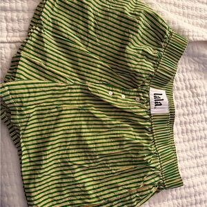 Dressed in LALA good fortune boxer shorts